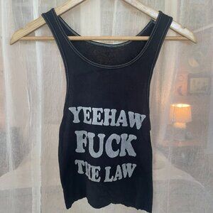 Yeehaw F*** The Law Biker Muscle Tank